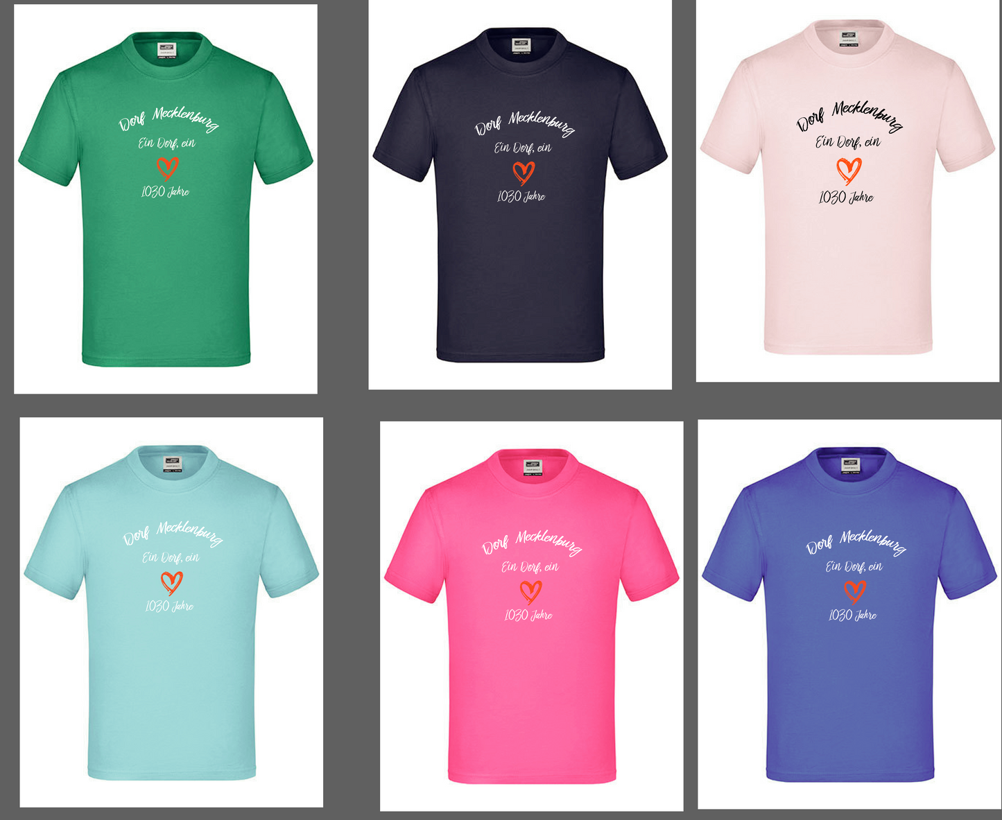 T-Shirt KINDER "Ein Herz" Dorf Mecklenburg 1030 Jahre
