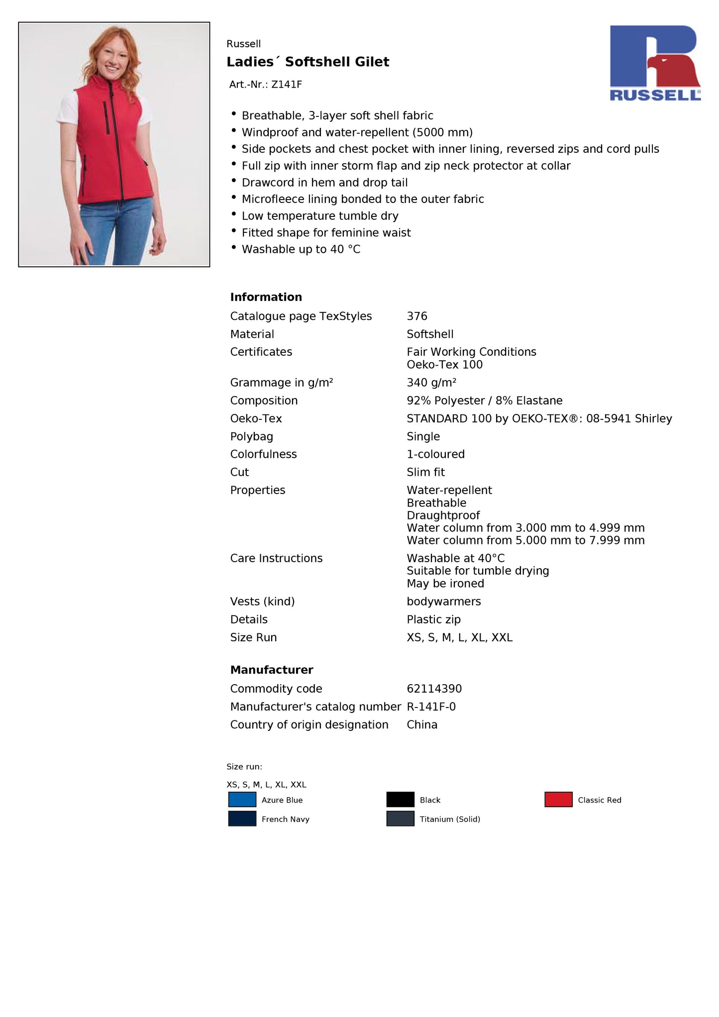 Ladies Softshell Weste