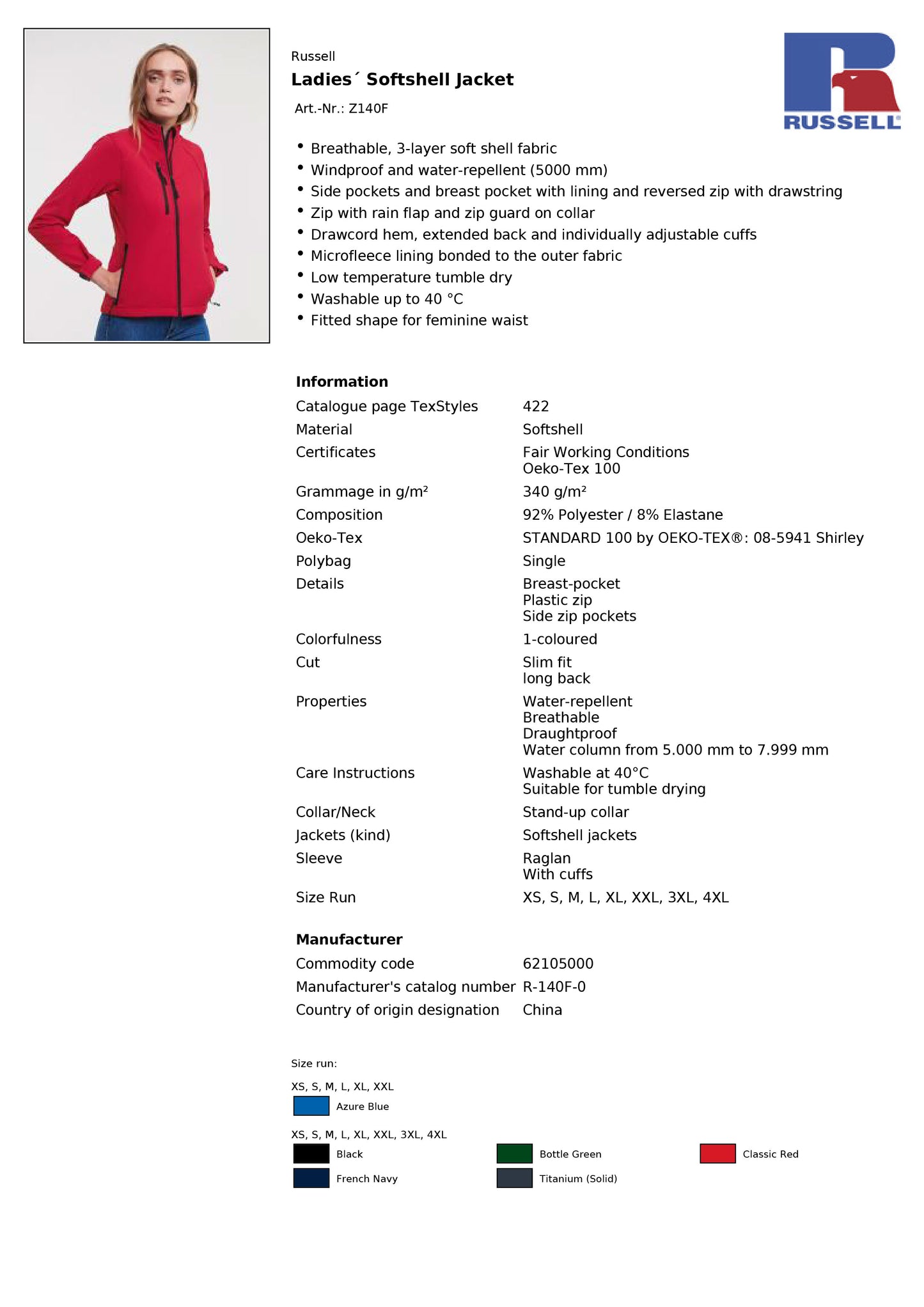 Ladies Softshell Jacket